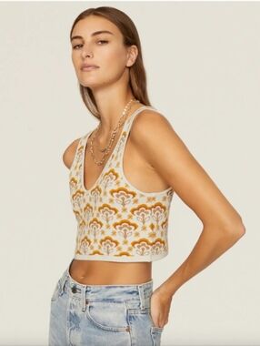 Show Me Your MuMu Tate Tank in Honey Wildflower Knit - M